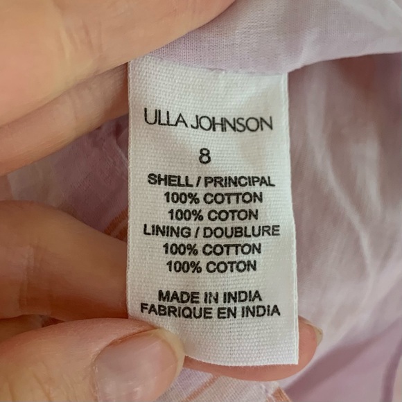 Ulla Johnson Noelle Dress Midi Sundress Fit & Flare Criss Cross Tie Waist Size 8 - Picture 6 of 8